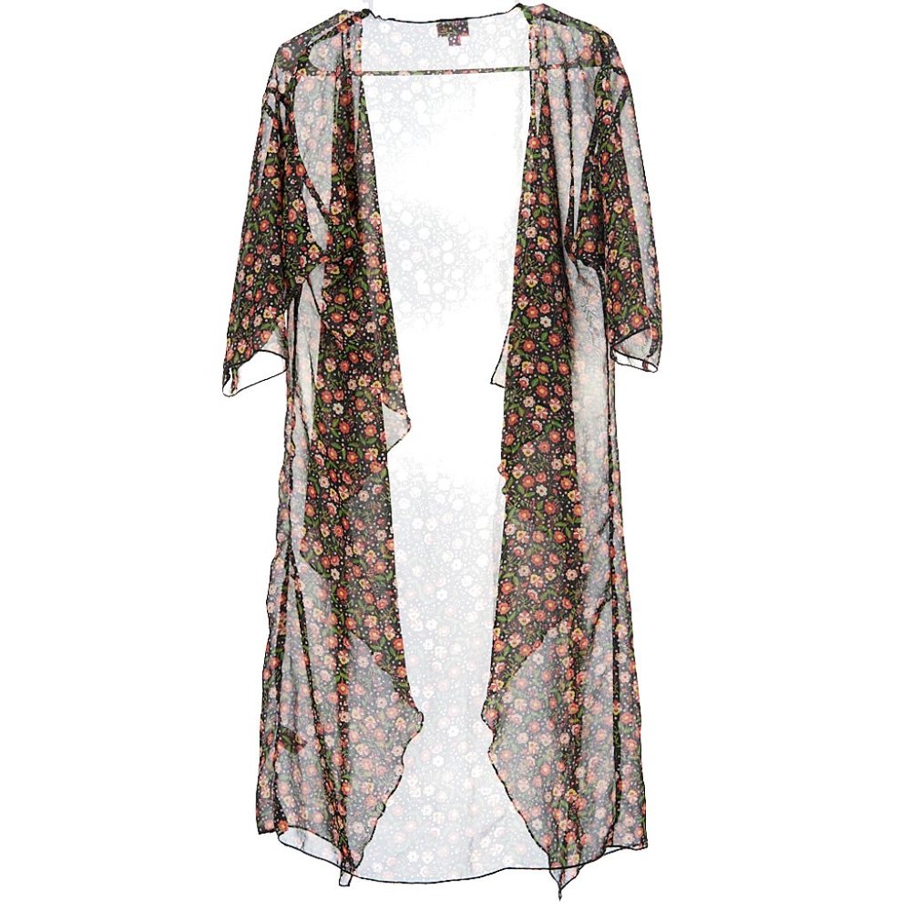 Lularoe Floral Sheer Kimono Small - Picture 7 of 9